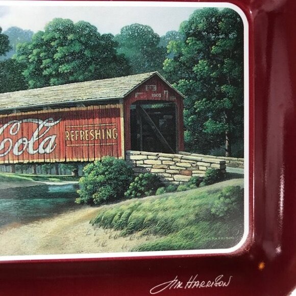NWOT Set of 2 Vintage Coca-Cola Small Nostalgia Mailboxes + Bridge Tins - Picture 4 of 12